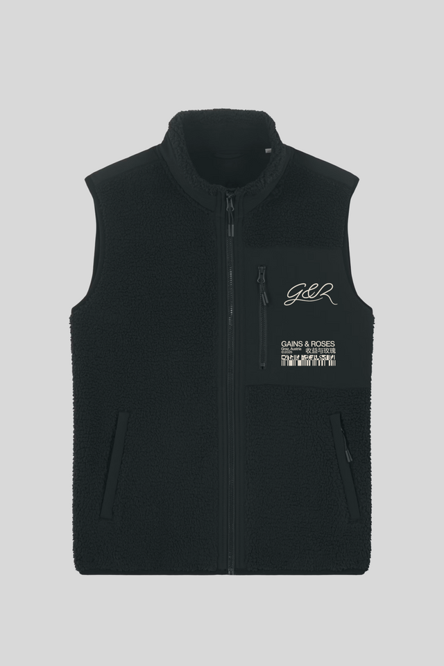 Unisex-ärmellose Sherpa-Jacke