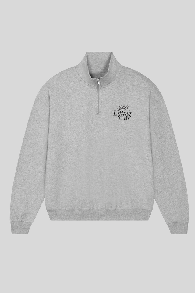 Lifting Club Unisex Half Zip Boxy Sweatshirt