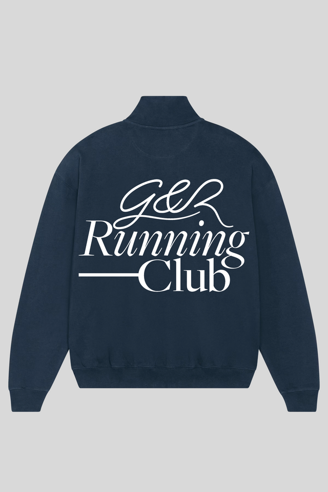 Running Club Unisex Half Zip Boxy Sweatshirt