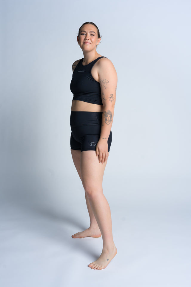 Performance Shorts mit hohem Bund, 8cm