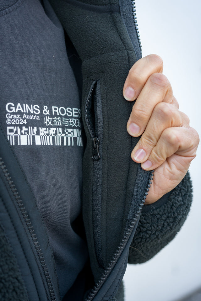 Unisex-ärmellose Sherpa-Jacke